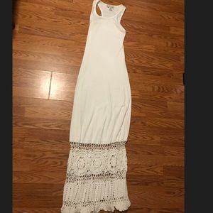 Tank top long white dress only worn once